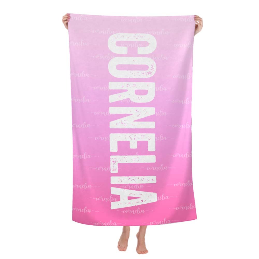 Custom Pink Towel Personalized Photo Towel Special Gift - auphotoblanket