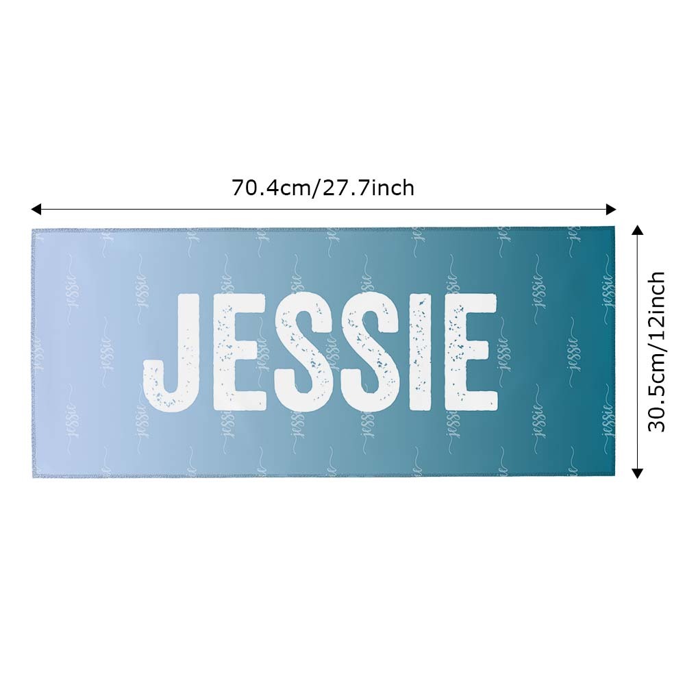 Custom Blue Towel Personalized Photo Towel Special Gift - auphotoblanket