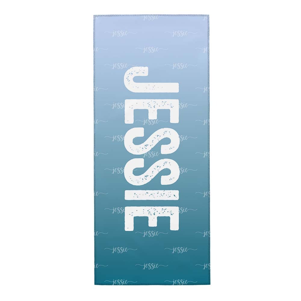Custom Blue Towel Personalized Photo Towel Special Gift - auphotoblanket