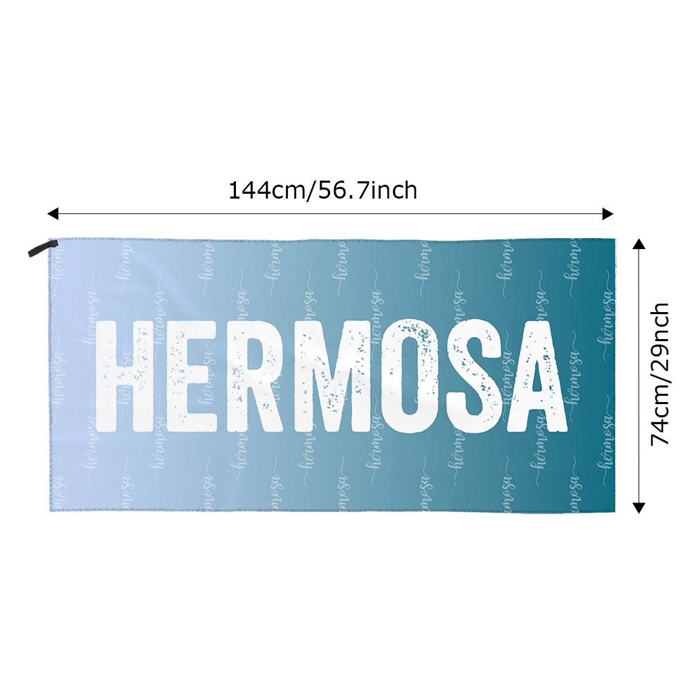 Custom Blue Towel Personalized Photo Towel Special Gift - auphotoblanket