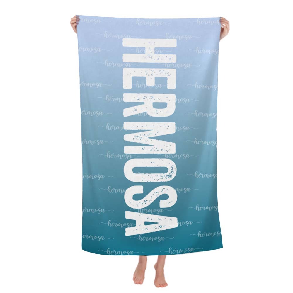 Custom Blue Towel Personalized Photo Towel Special Gift - auphotoblanket
