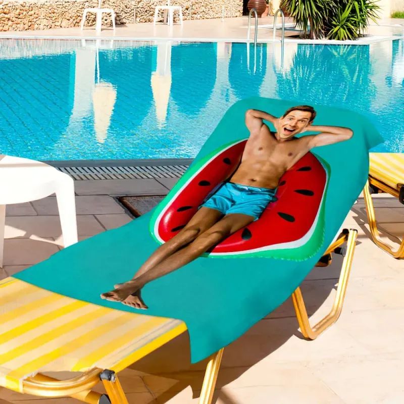Custom Photo Face Beach Towel Face Towel With Your Dream Body Best Friend Gift - auphotoblanket