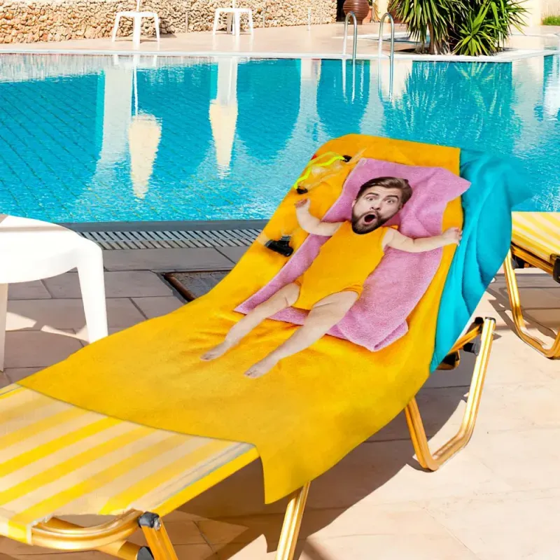 Custom Photo Face Beach Towel Face Towel With Your Dream Body Best Friend Gift - auphotoblanket