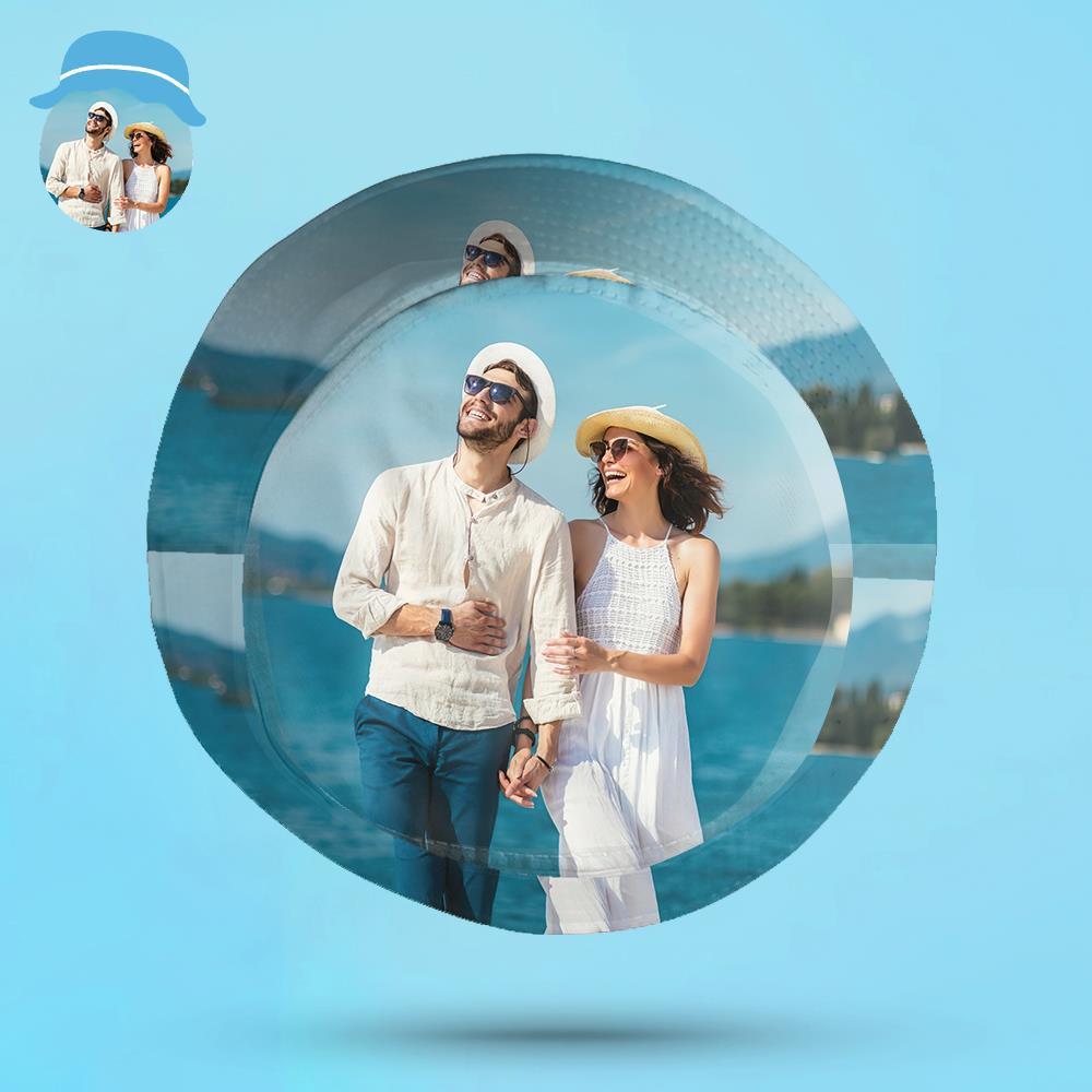 Custom Bucket Hat Unisex Photo Bucket Hat Personalize Wide Brim Outdoor Summer Cap Hiking Beach Sports Hats Gift for Lover - auphotoblanket