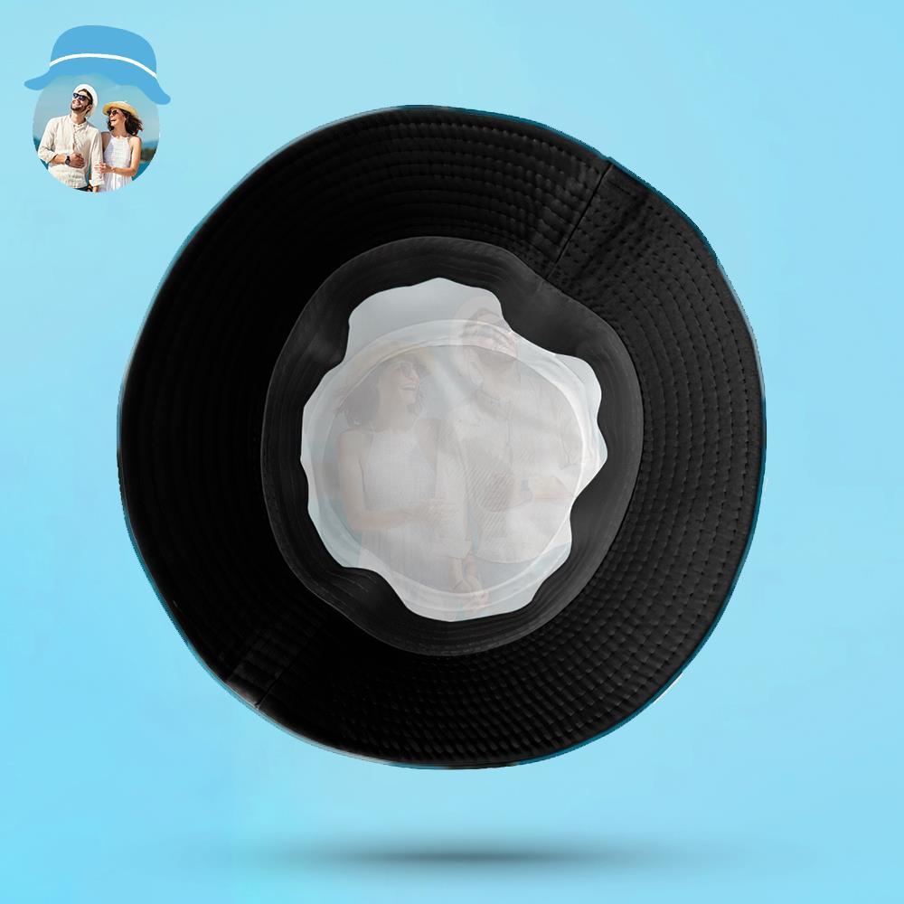 Custom Bucket Hat Unisex Photo Bucket Hat Personalize Wide Brim Outdoor Summer Cap Hiking Beach Sports Hats Gift for Lover - auphotoblanket