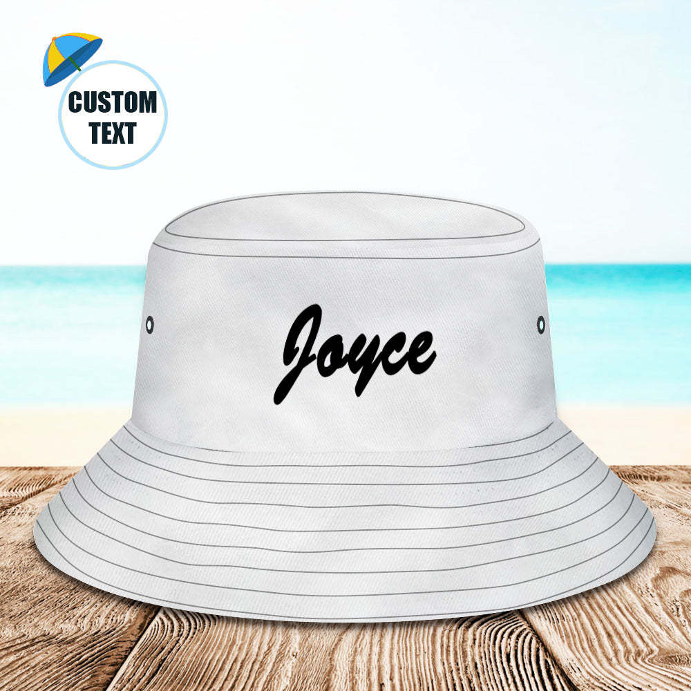 Custom Bucket Hat Unisex Bucket Hat with Text Personalize Wide Brim Outdoor Summer Cap Hiking Beach Sports Hats Gift for Lover Red - auphotoblanket