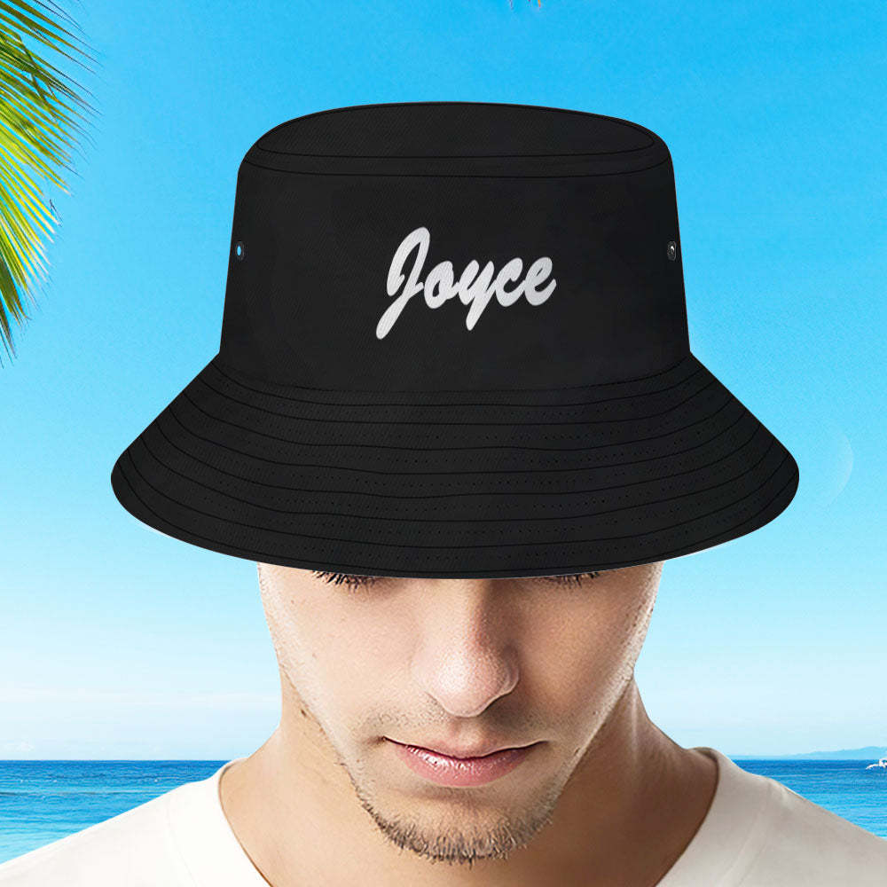 Custom Bucket Hat Unisex Bucket Hat with Text Personalize Wide Brim Outdoor Summer Cap Hiking Beach Sports Hats Gift for Lover Red - auphotoblanket