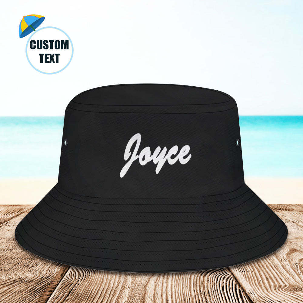 Custom Bucket Hat Unisex Bucket Hat with Text Personalize Wide Brim Outdoor Summer Cap Hiking Beach Sports Hats Gift for Lover Red - auphotoblanket