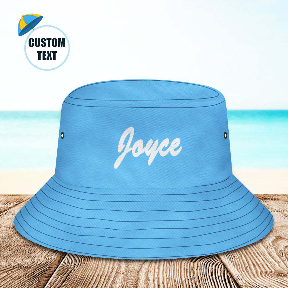 Custom Bucket Hat Unisex Bucket Hat with Text Personalize Wide Brim Outdoor Summer Cap Hiking Beach Sports Hats Gift for Lover Red - auphotoblanket