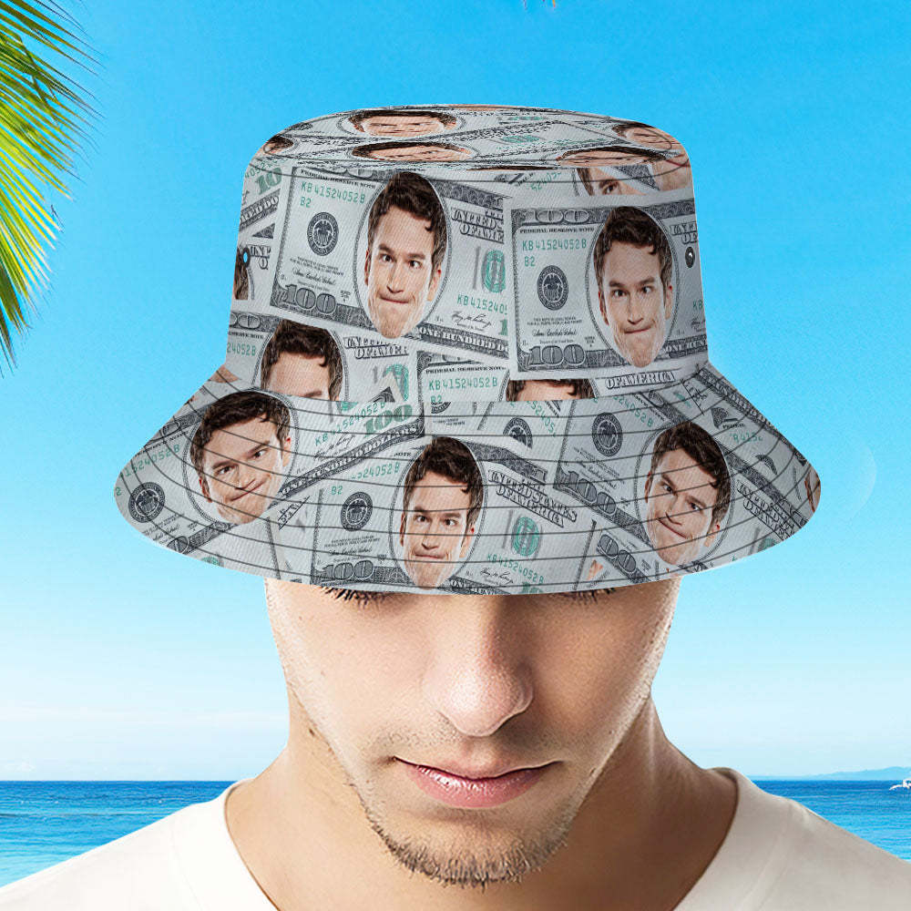 Custom Your Photo Face And Pet Summer Bucket Hat Fisherman Hat - Dollar - auphotoblanket