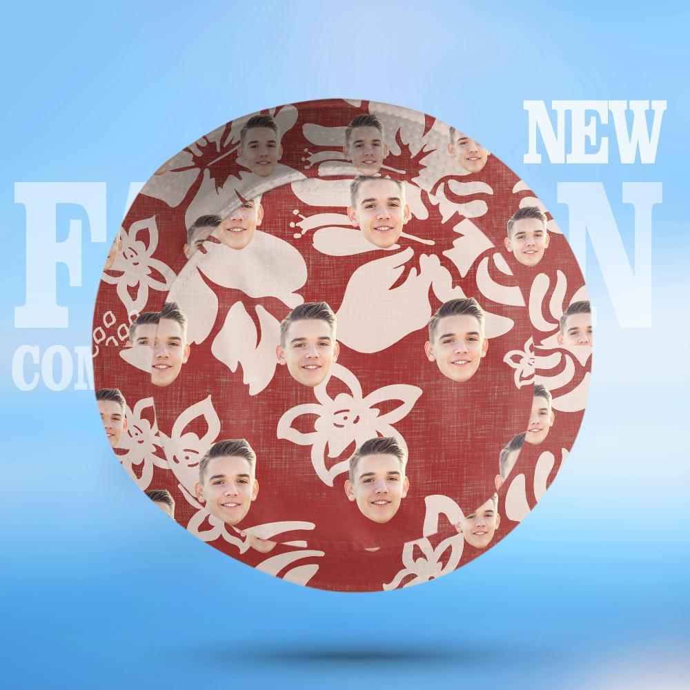 Custom Photo Tropical Flower Print Hawaiian Fisherman Hat Bucket Hat - auphotoblanket