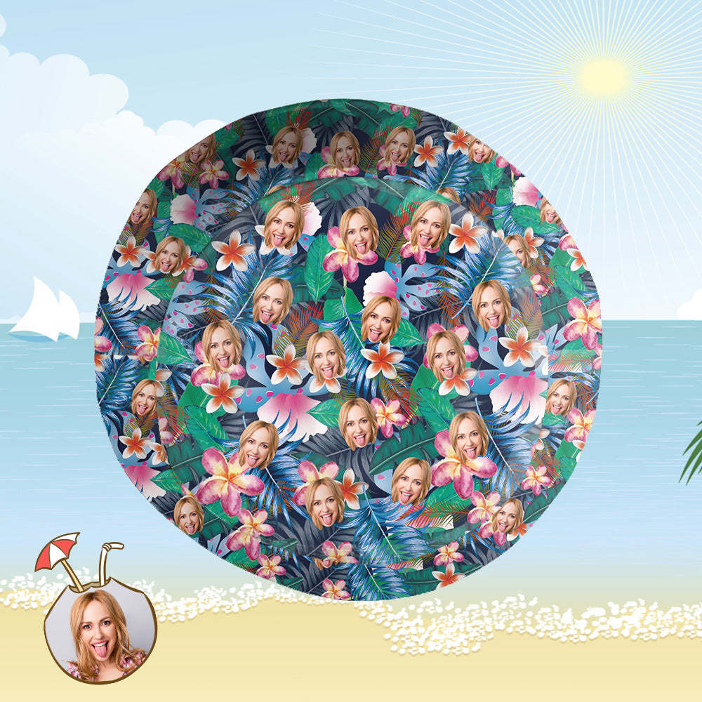 Custom Bucket Hat Personalized Face All Over Print Tropical Flower Print Hawaiian Fisherman Hat - Fashion Flowers - auphotoblanket