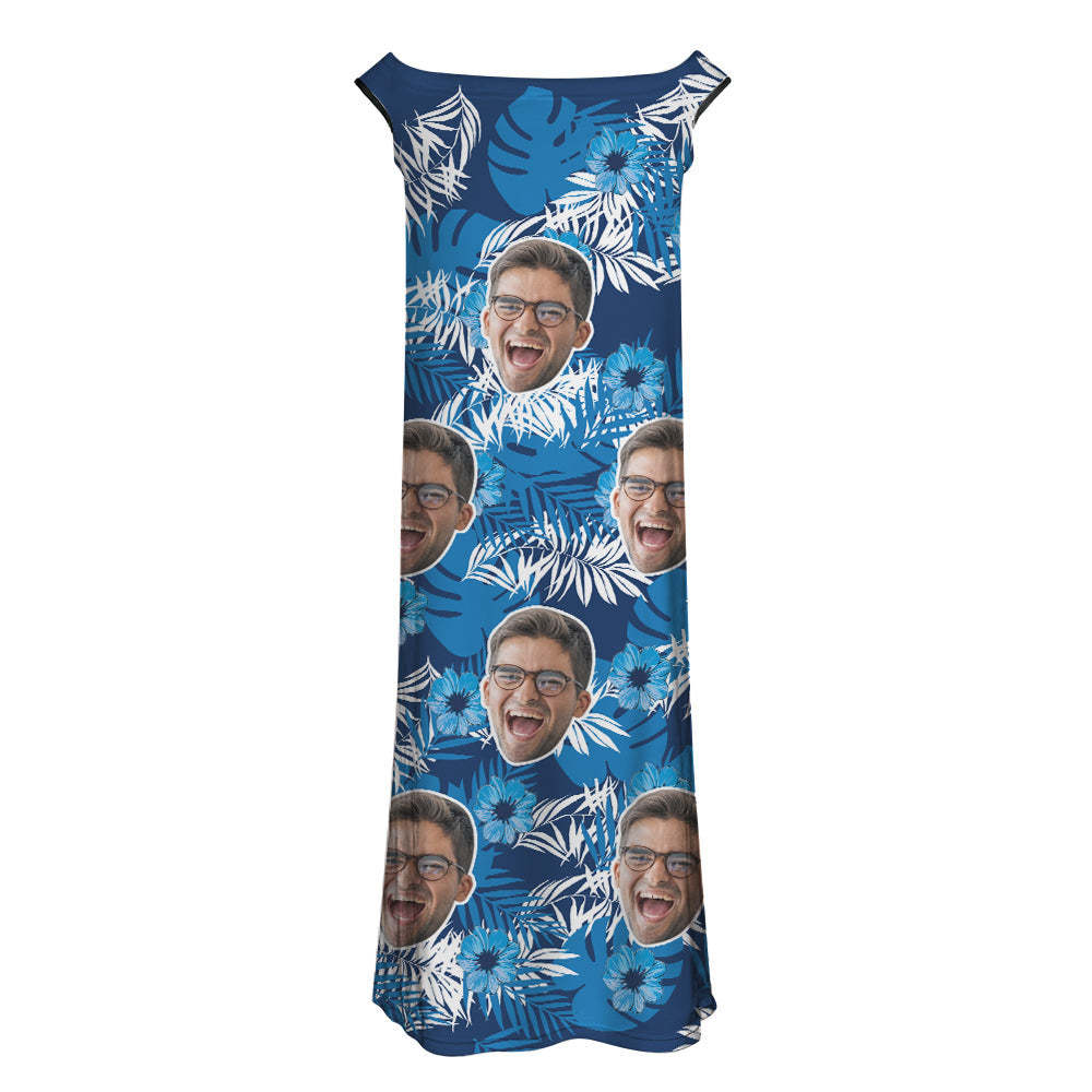 Custom Bath Towel Fashion Bath Dress Home Bath Robes Soft And Absorbent Bathrobe Blue Leaves - auphotoblanket