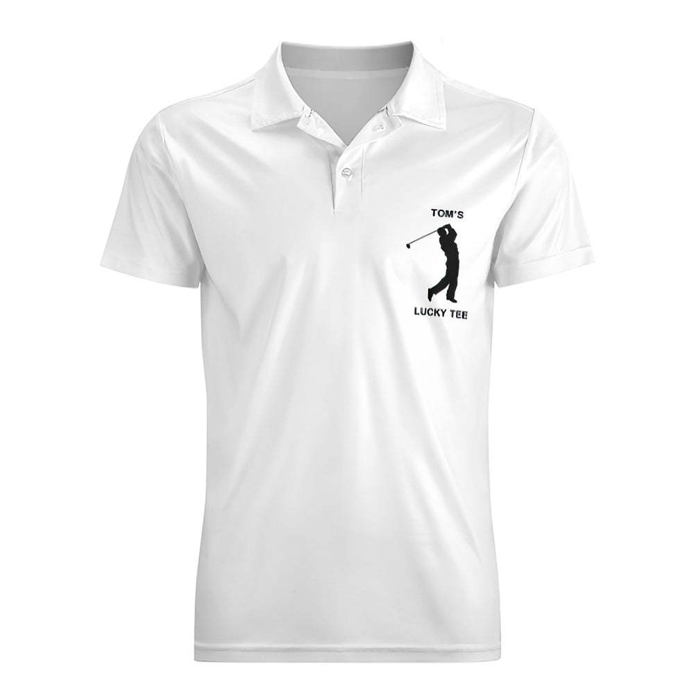 Men's Custom Name Polo Shirt Personalized Golf Shirts - auphotoblanket