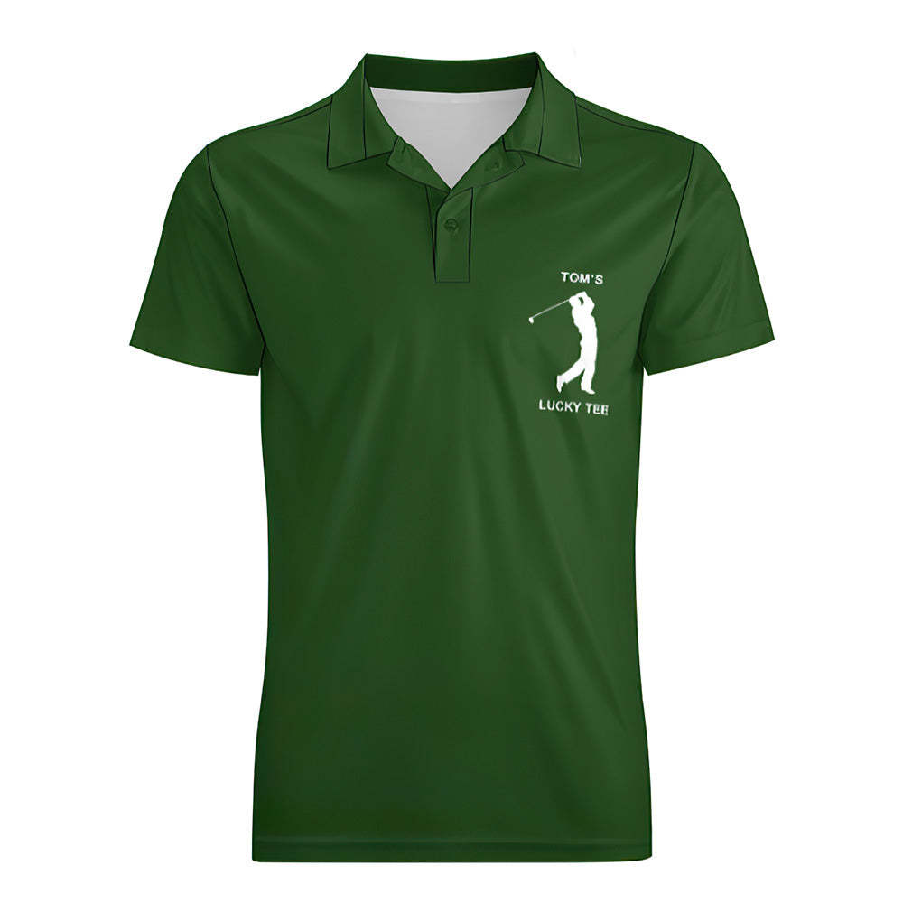 Men's Custom Name Polo Shirt Personalized Golf Shirts - auphotoblanket