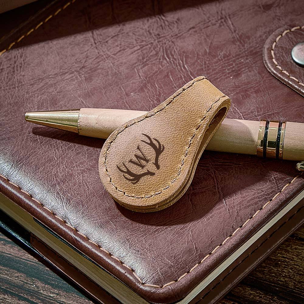 Personalized Magnetic Leather Bookmark Custom Alphabet Magnetic Bookmark for Reader - auphotoblanket