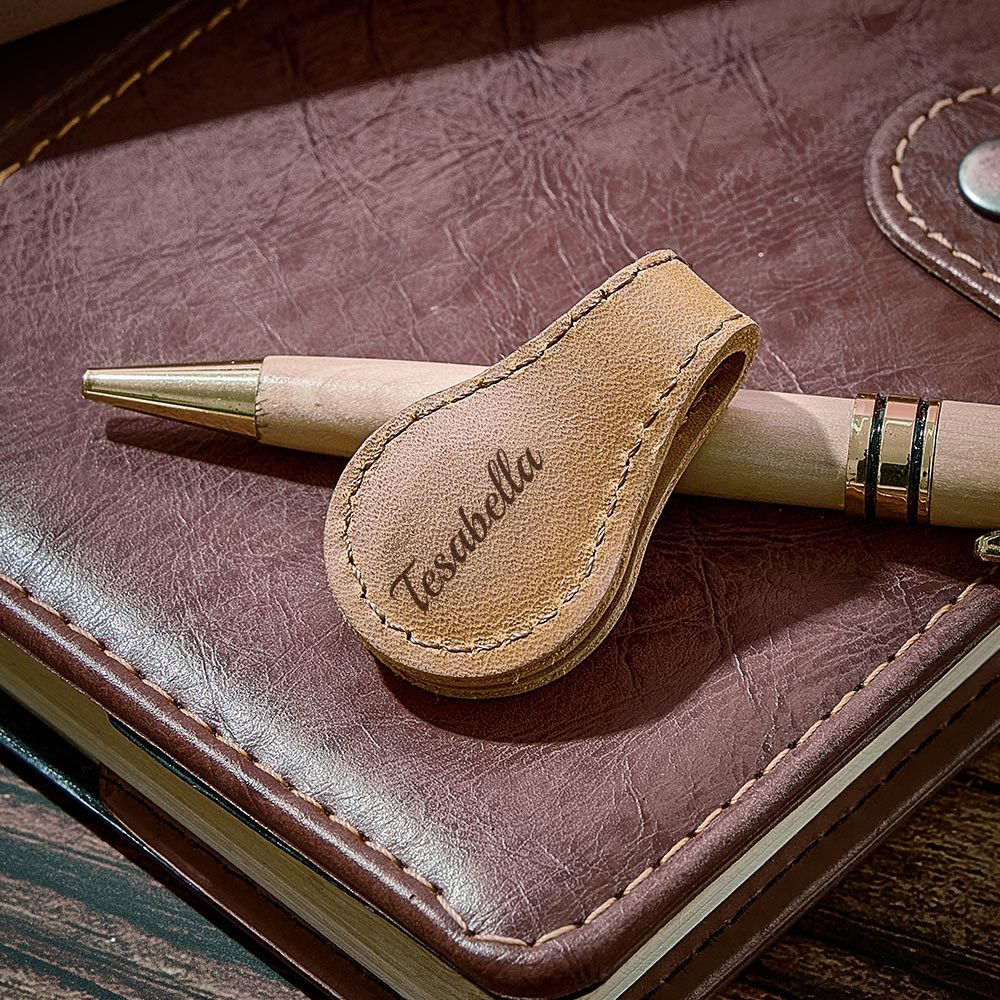 Personalized Magnetic Leather Bookmark Custom Name Magnetic Bookmark for Reader - auphotoblanket