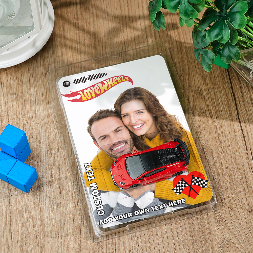 Personalized music Hot Wheels sport car Custom Dream Car Toy Custom Package Design Options - auphotoblanket