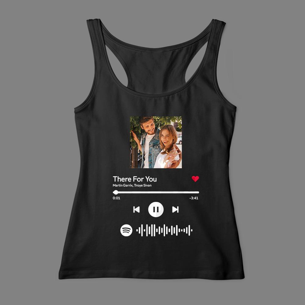 Custom Tank Top Scannable Spotify Code Album Cover - auphotoblanket