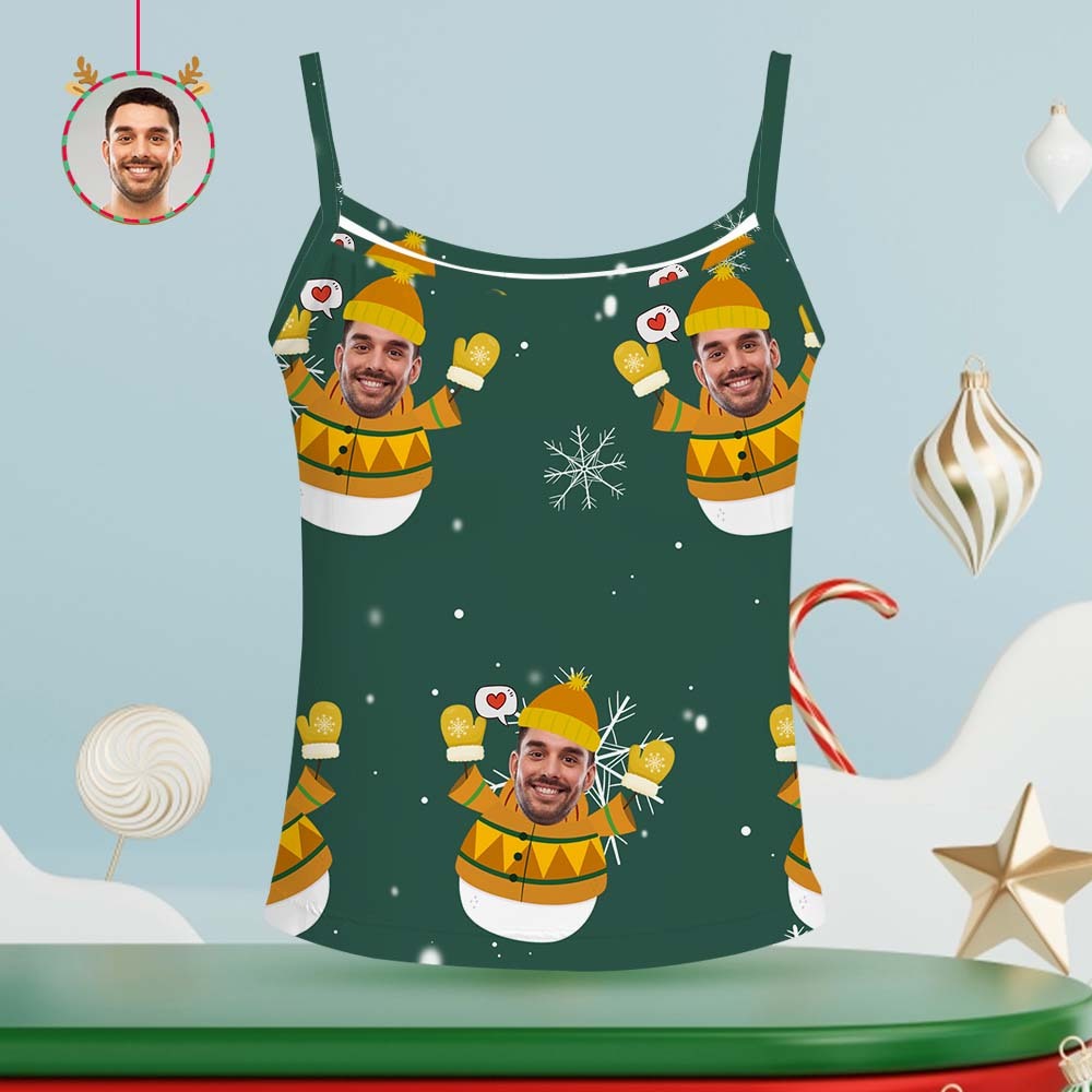 Custom Face Pajama Women's Christmas Sleepwear Funny Santa Claus - My Photo Socks AU