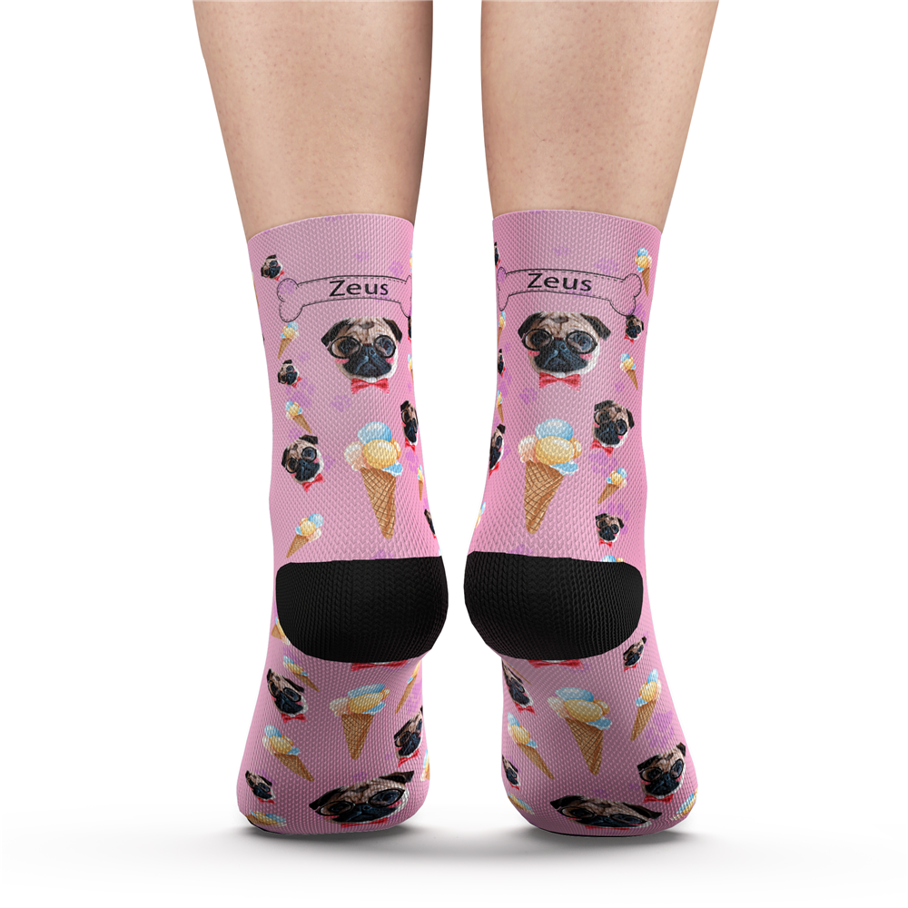 Custom Dog Socks With Your Text - MyPhotoSocks