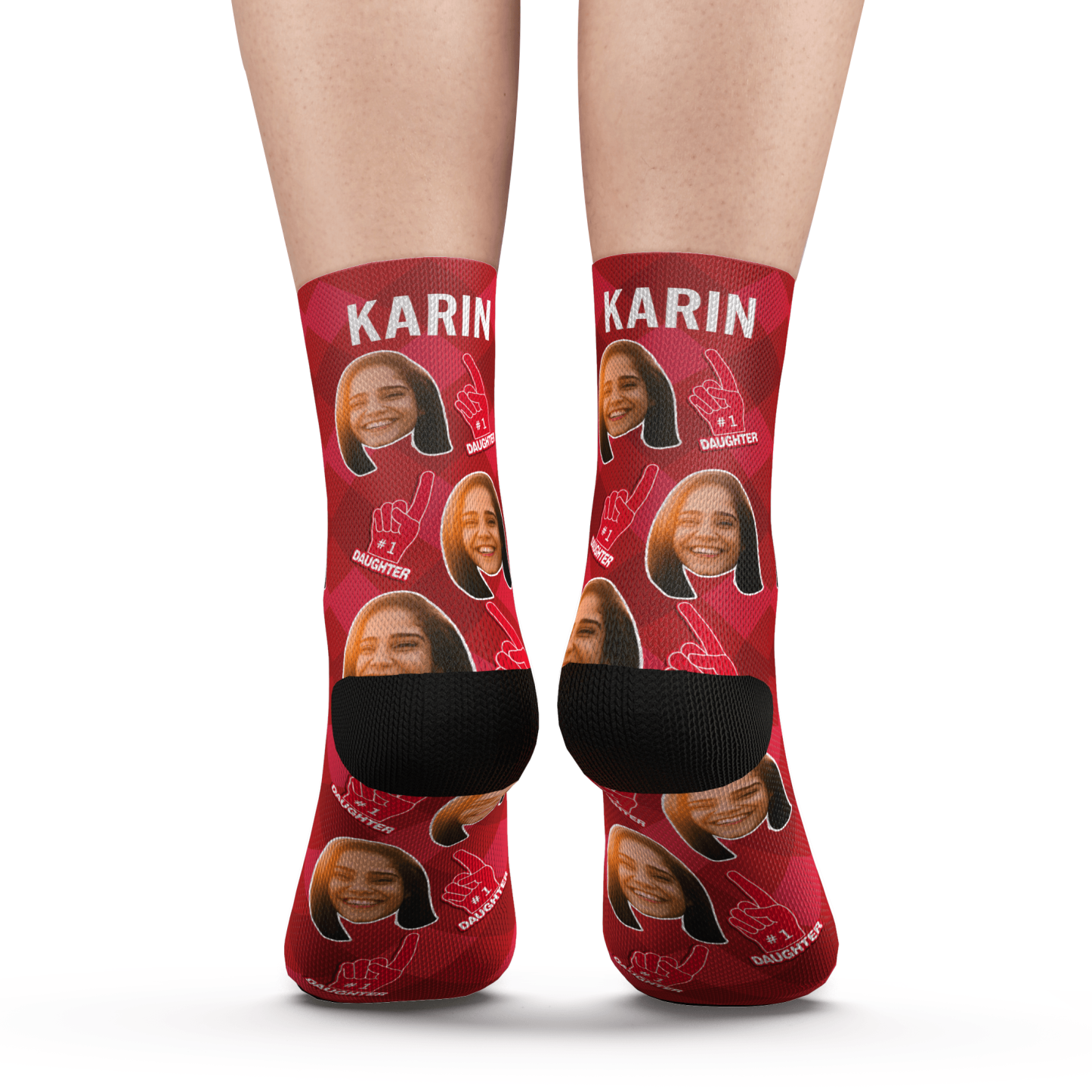 Custom #1 Daughter Fan Socks With Your Text - MyPhotoSocks