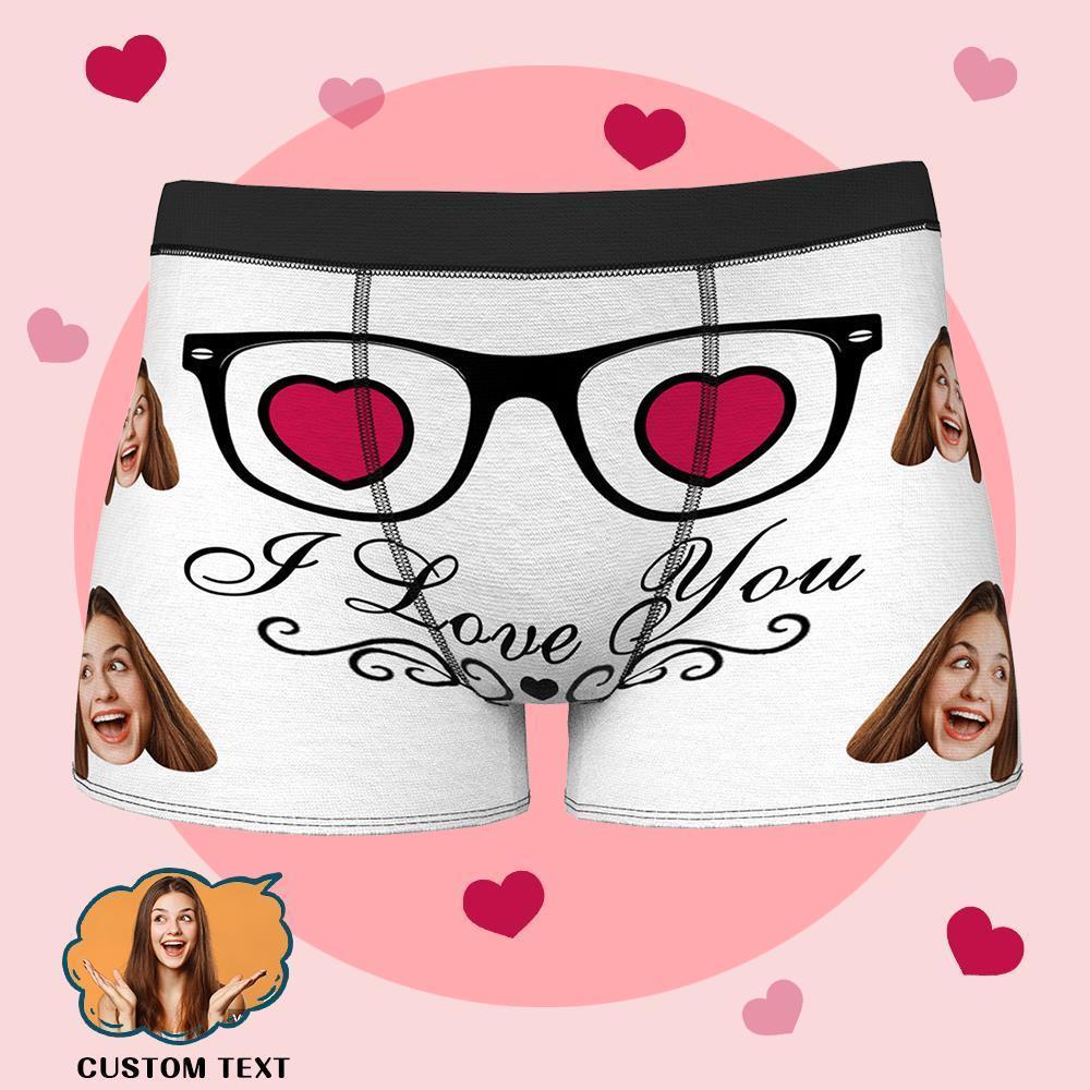 Custom Face on Men's Boxer Briefs Personalized Underwear Photo Funny P