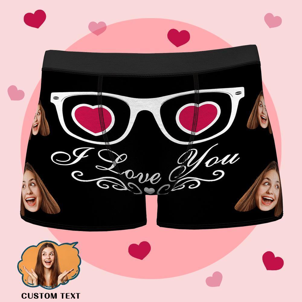 Custom Face on Men's Boxer Briefs Personalized Underwear Photo Funny Printed Shorts Gifts