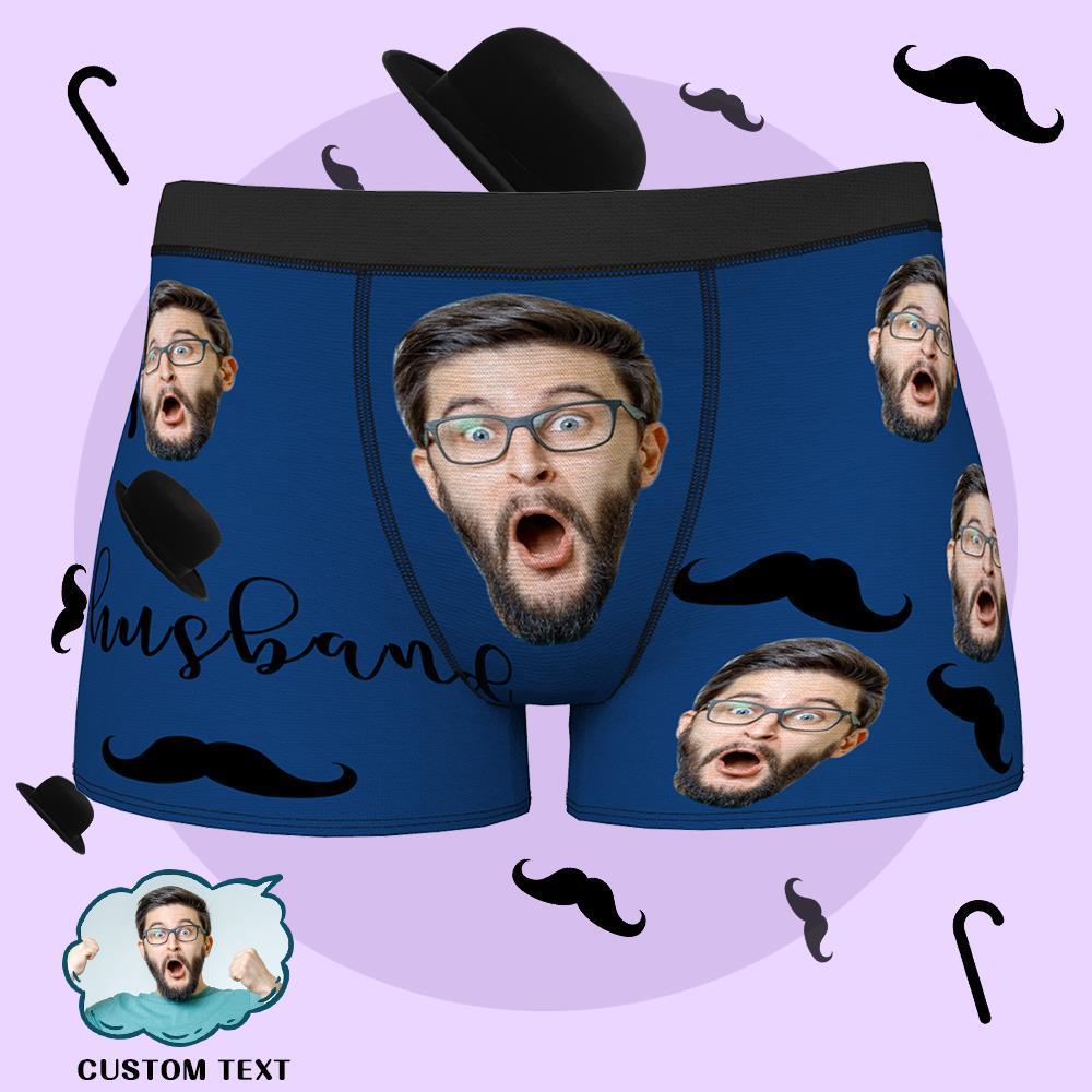 Custom Face Boxers Men's Funny Personalized Briefs with Photo Customized Gifts