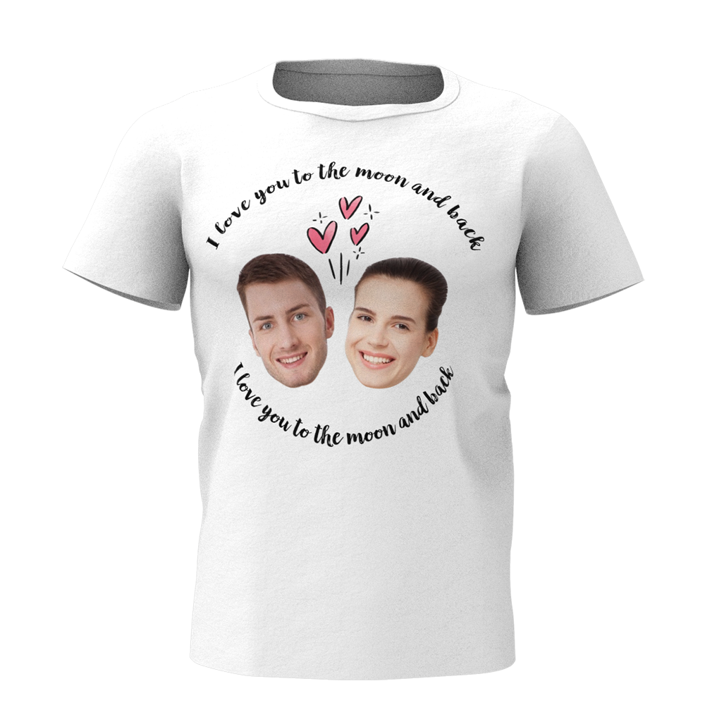 Custom Face T-shirt Love Man