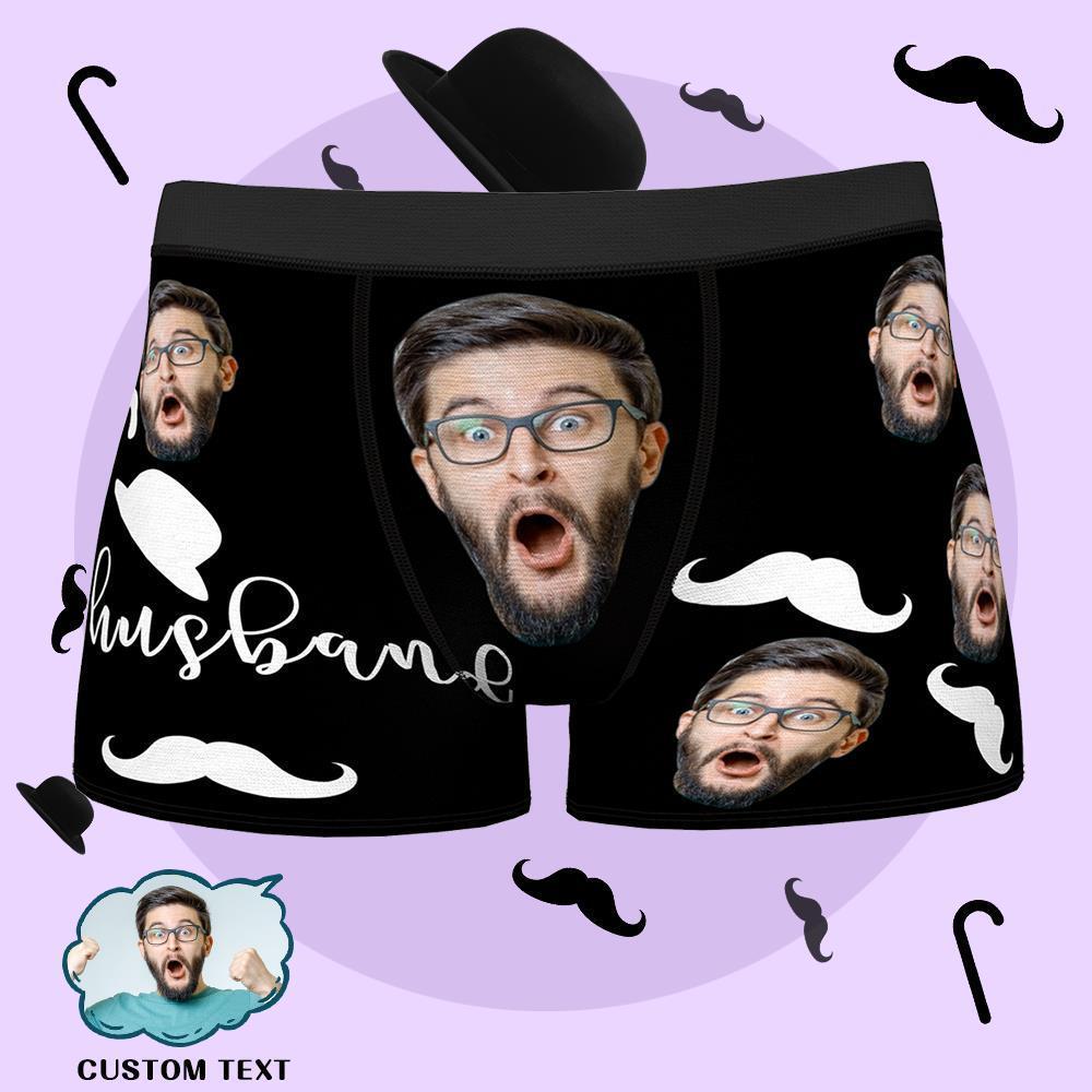 Custom Face Boxers Men's Funny Personalized Briefs with Photo Customiz