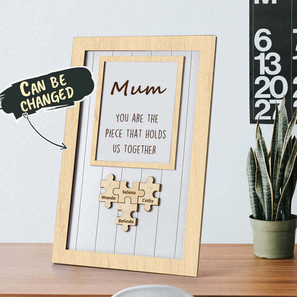 Mother's Day Gifts Custom Name Frame Wooden Puzzle for Mom Personalised Present