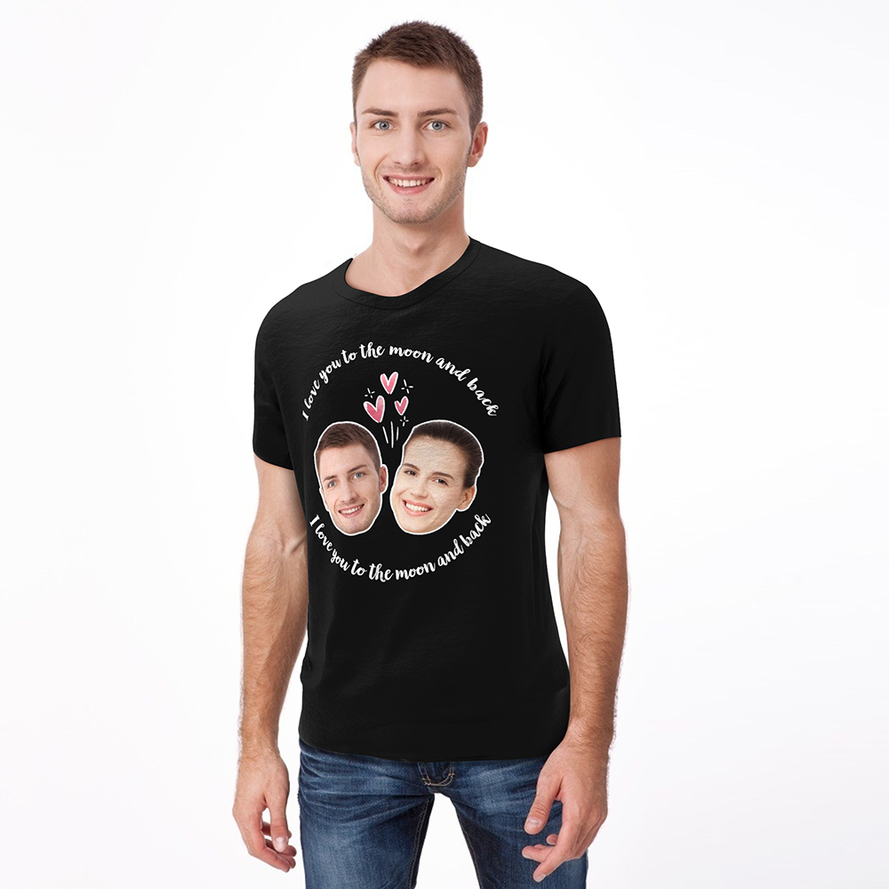 Custom Face T-shirt Love Man