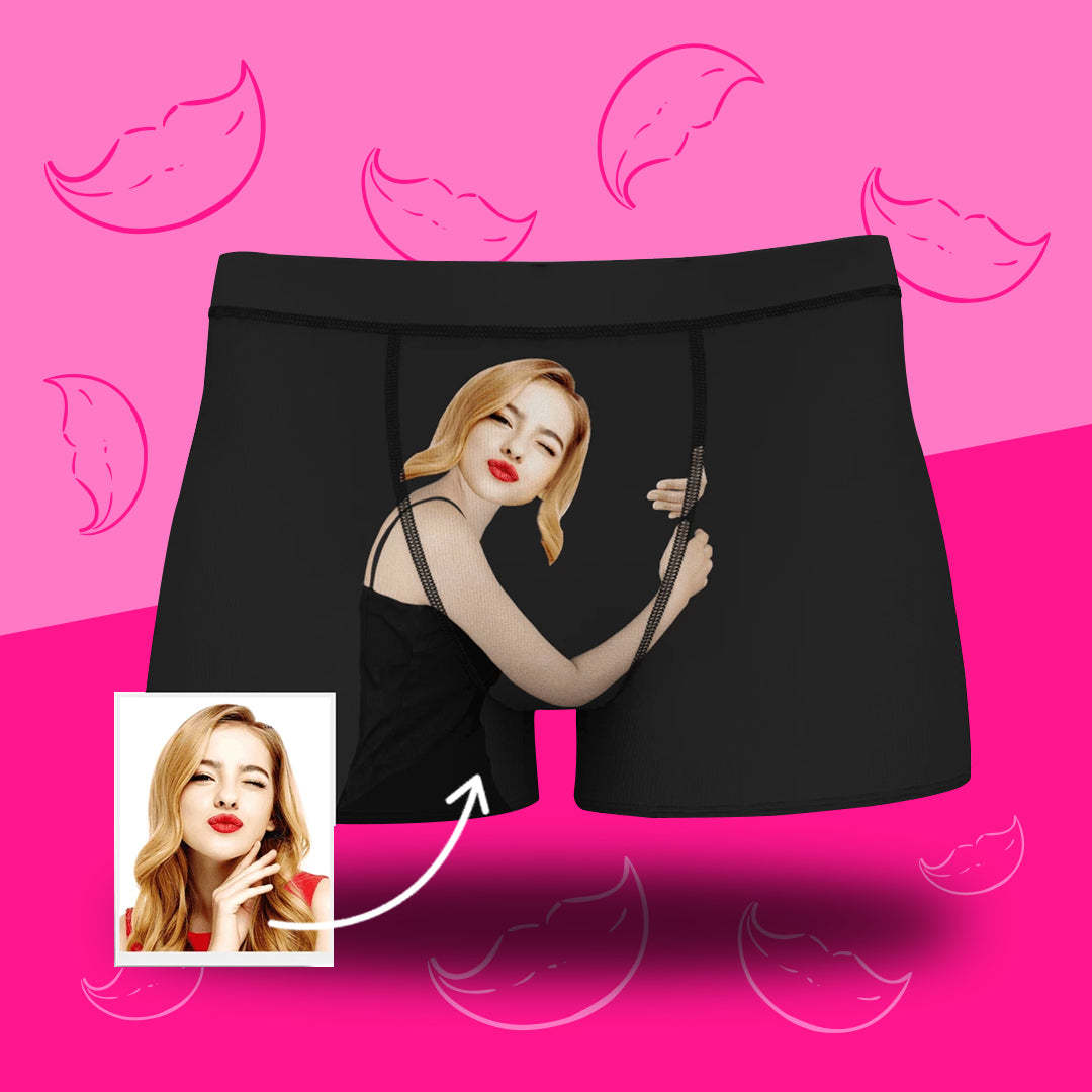 Men's Custom Face On Body Boxer Shorts Funny Gift For Him - Light Skin