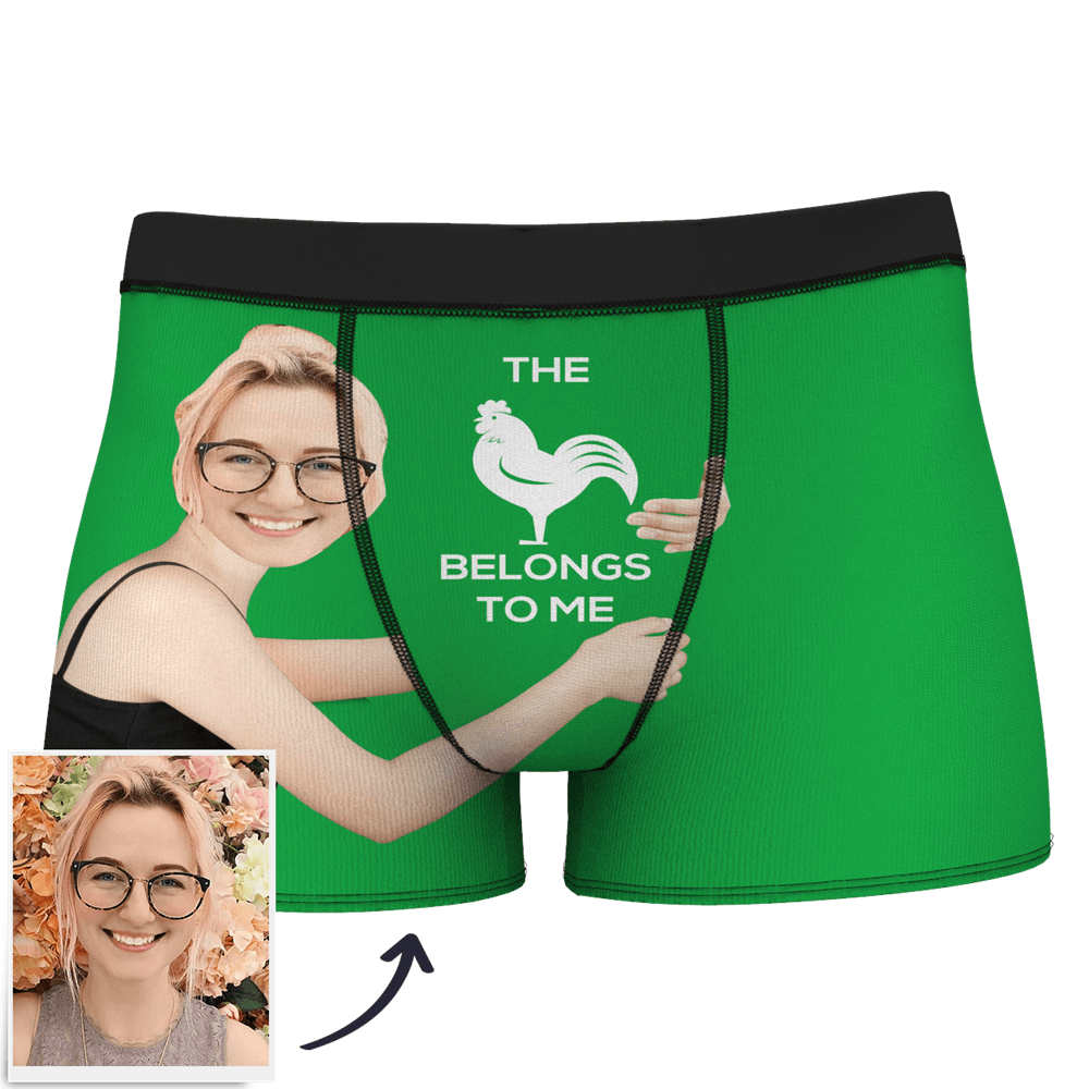 Men's Custom Face On Body Boxer Shorts - It belongs to me