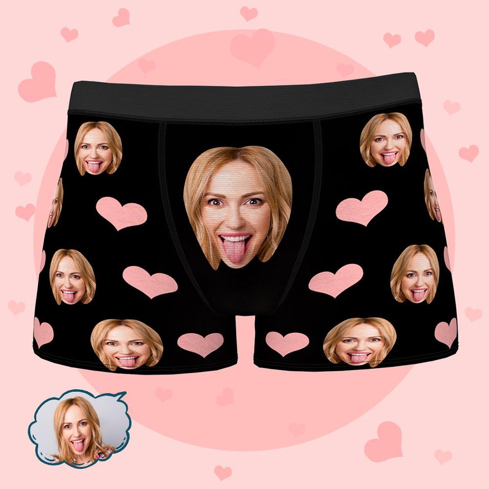 Custom Face Boxer Briefs Personalize Photo Underwear for Men Gifts for Boyfriend Husband