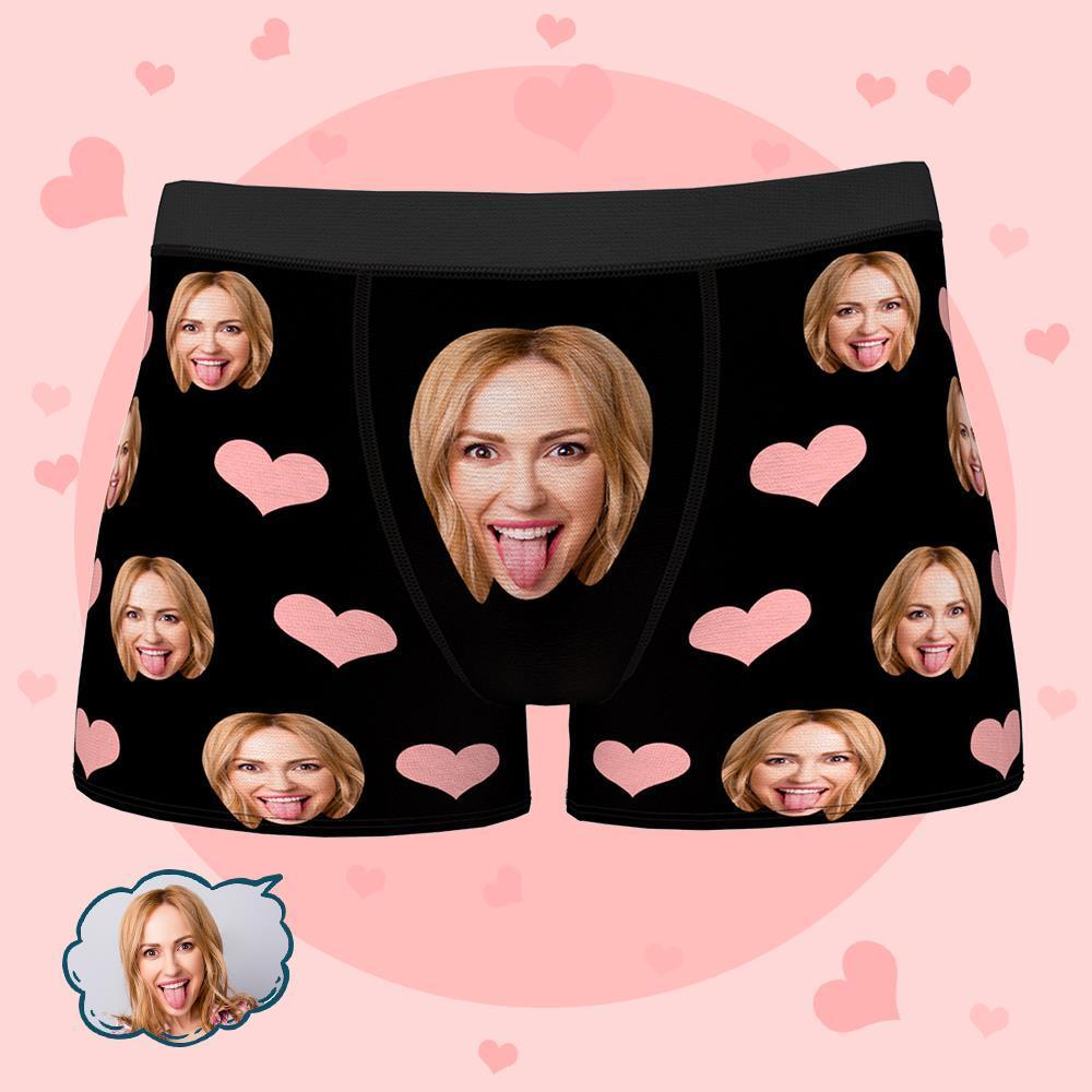 Custom Face Boxer Briefs Personalize Photo Underwear for Men Gifts for