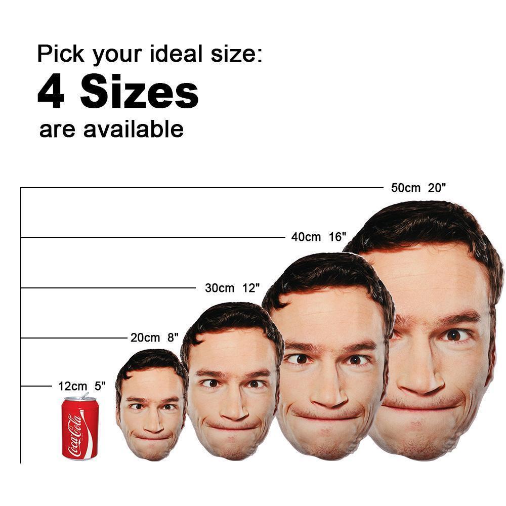 Custom Big Head Photo Pillow 3D Face Portrait Throw Pillow