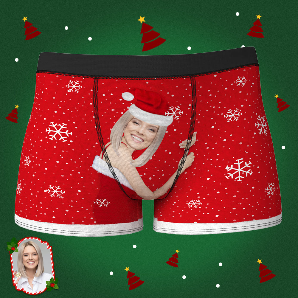 Men's Christmas Gifts Custom Face on Body Boxer Shorts