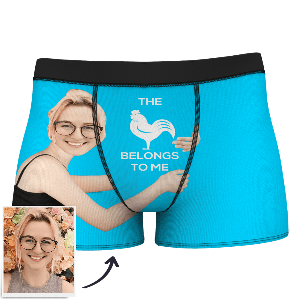 Men's Custom Face On Body Boxer Shorts - It belongs to me