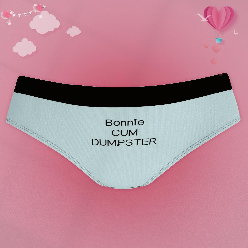 Custom Name Underwear,Personalised "Cum Dumpste" Panty Women's