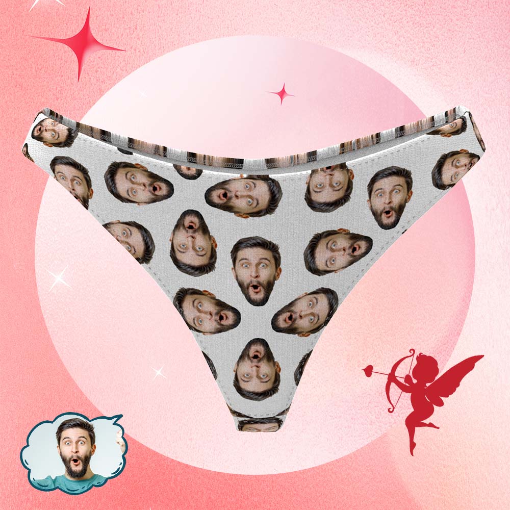 Custom Multi Face Women's Thong Personalised Funny Gifts For Her - MyFaceUnderwearAU