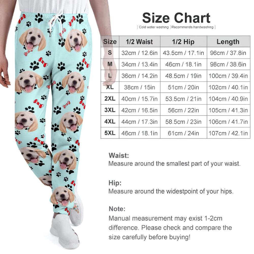 Custom Dog Face Sweatpants Unisex Joggers Gift For Pet Lovers - MyFaceUnderwearAU