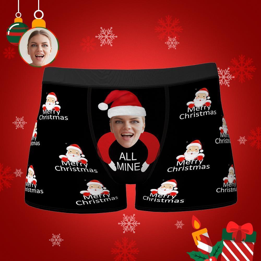 Custom Girlfriend Face Boxers Shorts All Mine Personalised Photo Under