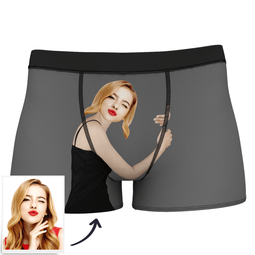 Men's Custom Face On Body Boxer Shorts Funny Gift For Him - Light Skin
