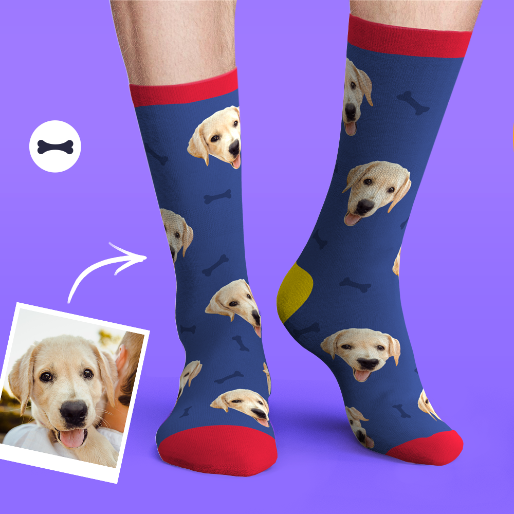 Custom Dog Face Socks Photo Pet Sock