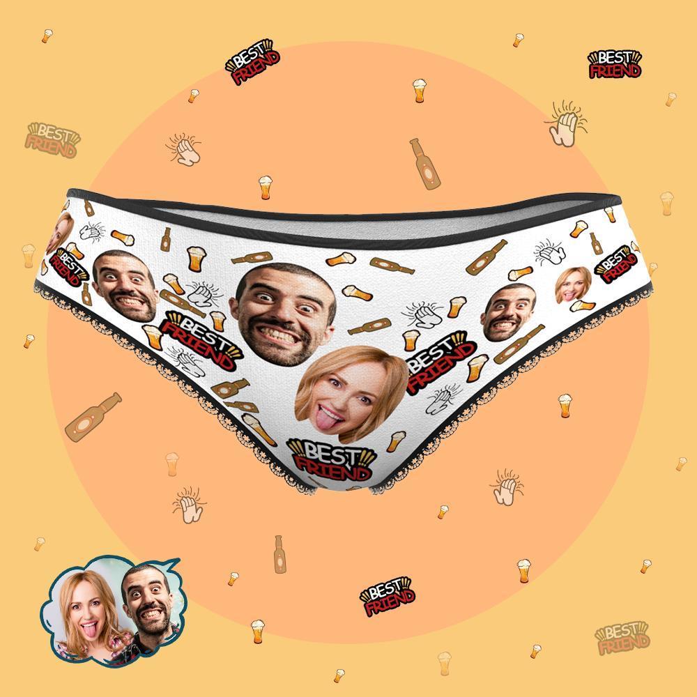 Custom Women Panty with Couple Face - Best Friend