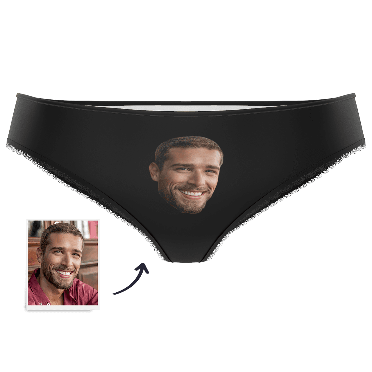 Black Couple Plain Women's Custom Face Colorful Panties