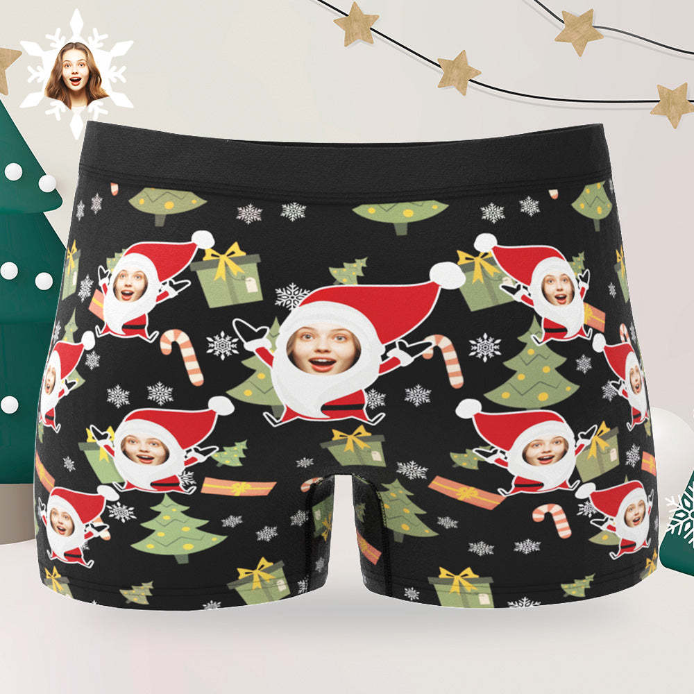 Custom Men's Photo Boxers Personalised Christmas Face Underwear Christmas Gift for Boyfriend - MyFaceUnderwearAU