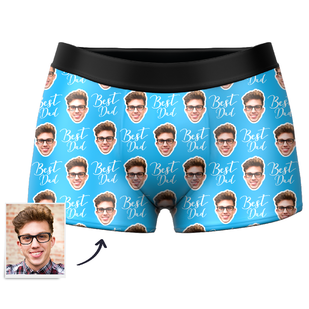 Father s Day Gift Custom Men s Photo Boxer Shorts Best Dad